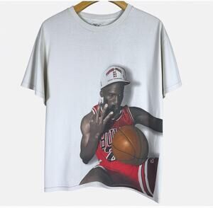 THC The Holy Couture Retro 90s Michael Jordan Men's Large White T-Shirt NBA